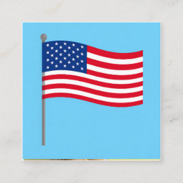 Cartão De Visita Quadrado bandeira americana
