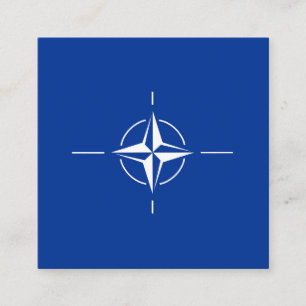 Cartão De Visita Quadrado bandeira da nato do Atlântico Norte Organização