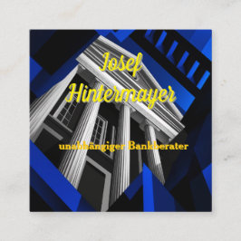 Cartão De Visita Quadrado Bankberater, BankangestellterVisitenkarte