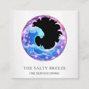 Cartão De Visita Quadrado *~* Bares do Bar Restaurante Náutico de Praia do A