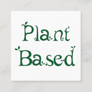 Cartão De Visita Quadrado Baseado em Plantas
