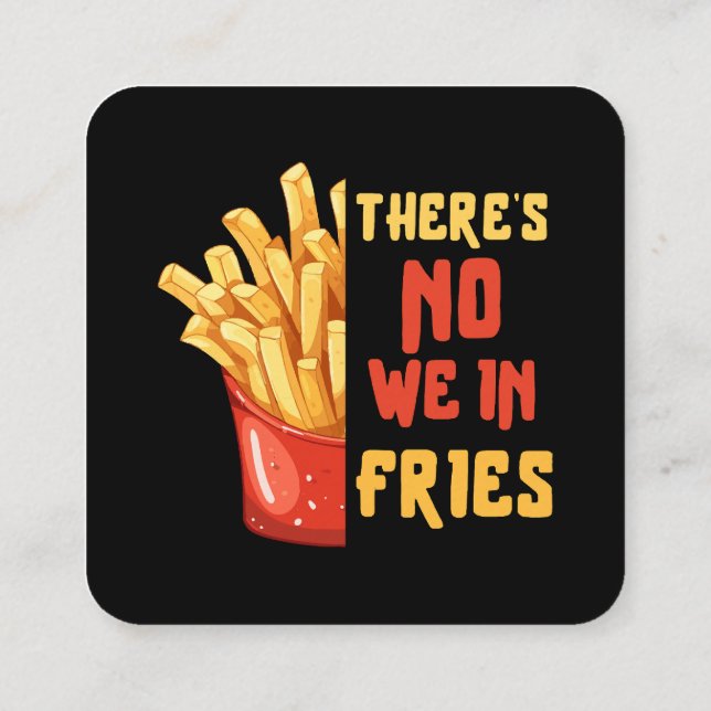 Cartão De Visita Quadrado batatas fritas (Verso)