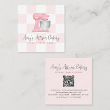 Batedeira de Cozinha Rosa Bege Código QR Xadrez Pa