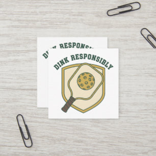 Cartão De Visita Quadrado Beba Responsavelmente