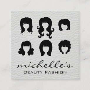 Cartão De Visita Quadrado Beleza das mulheres Hairstylist Maquiagem
