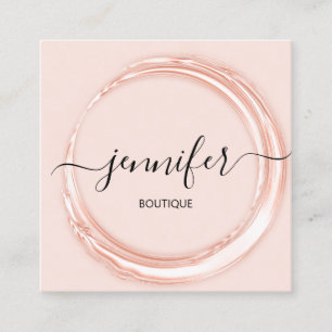 Cartão De Visita Quadrado Beleza Profissional Compra Maquiagem de beleza ros