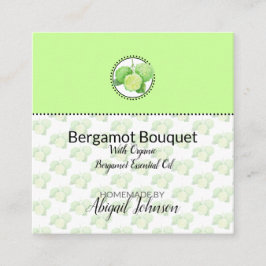 Cartão De Visita Quadrado Bergamot Citrus Homemade Bath & Body Gift