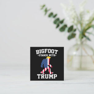 Cartão De Visita Quadrado Bigfoot Com Eleições Trump 2024