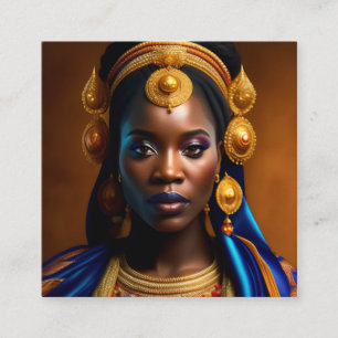 Cartão De Visita Quadrado Black African Woman