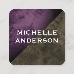 Cartão De Visita Quadrado Blocos de Cor de Textura Moderna