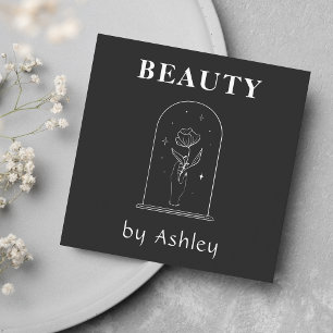 Cartão De Visita Quadrado Blogger Celtic Hand Segurando Flor Magic