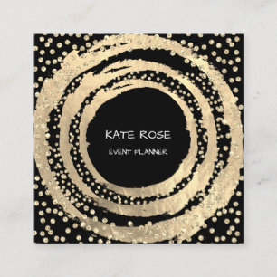 Cartão De Visita Quadrado Blogueiro de Moda Musical do Planejador de Eventos