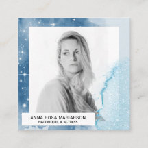 *~* Blue Watecolor Hair Model Atriz Stars FOTO