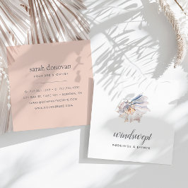 Cartão De Visita Quadrado Blush Seashell