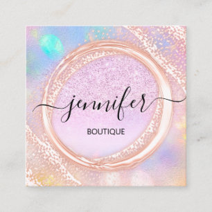 Cartão De Visita Quadrado Boca profissional Compra Bela cor-de-rosa