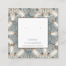Cartão De Visita Quadrado Boho Abstrato Shapes Earring Display Card