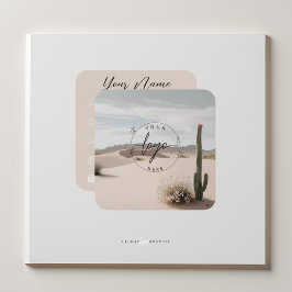 Cartão De Visita Quadrado Boho | Deserto | Estética