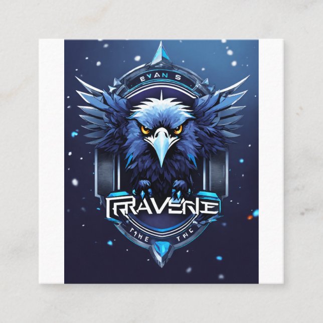 Cartão De Visita Quadrado Bold Eagle Logo Business Card | Professional Eagle (Frente)