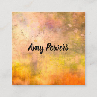 Cartão De Visita Quadrado bold modern abstract art color splash