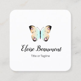 Cartão De Visita Quadrado Borboleta bonito
