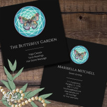 Borboleta Indíaca Roxa Turquesa Mística Mandala