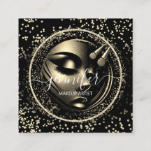 Boutique Glitter Frame Makeup Logotipo de Artista