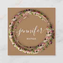 Cartão De Visita Quadrado Boutique Mimetic Camouflage Uniforme Militar