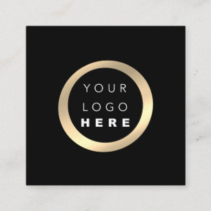 Cartão De Visita Quadrado Branco elegante do logotipo profissional mínimo m