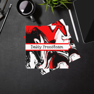 Cartão De Visita Quadrado Branco Negro Em Arrears