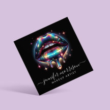 Bright Holographic Lábios Makeup Artist, Beleza