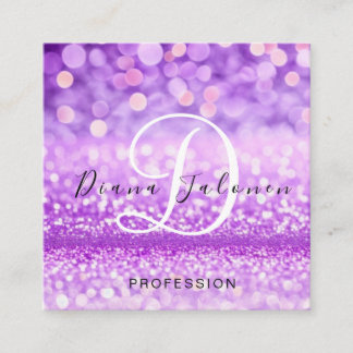 Cartão De Visita Quadrado Brilho com Artista de Maquiagem Profissional