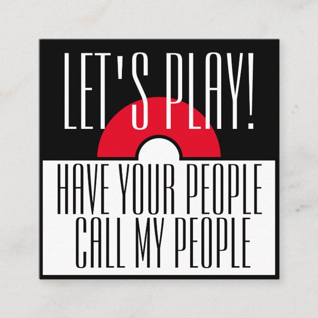 Cartão De Visita Quadrado Brincadeira da Criança  (Frente)