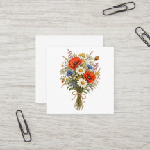 Buquê de Flores Silvestres Antigas com Papoulas Ve