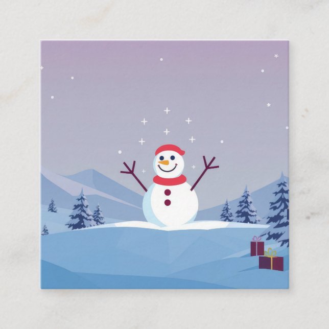 Cartão De Visita Quadrado Business Card (Frente)