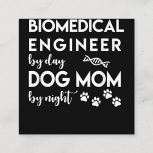 Cartão De Visita Quadrado Cachorro Engenheiro biomédico Cachorro Cachorro C