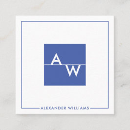 Cartão De Visita Quadrado Caixa Monograma Formal