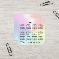 Calendário do Rainbow Shimmer 2027 por Janz