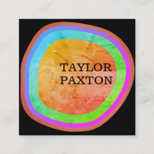 Cartão De Visita Quadrado Camadas de Forma Artística