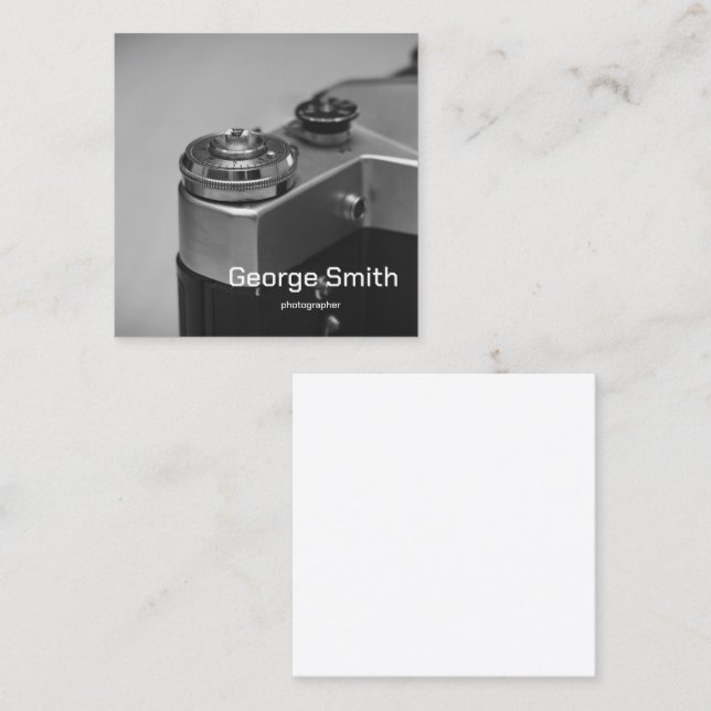 Cartão De Visita Quadrado Câmera retrorreflectora (Frente/Verso)