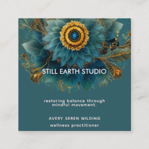 Cartão De Visita Quadrado Campo Vivo   Mandala