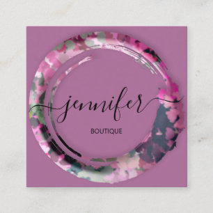 Cartão De Visita Quadrado Camuflagem Mimética Profissional Boutique Militar