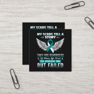 Cartão De Visita Quadrado Câncer de Colo de Útero Mulheres