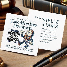 Cartão De Visita Quadrado Caráter de Marca de Código QR Público