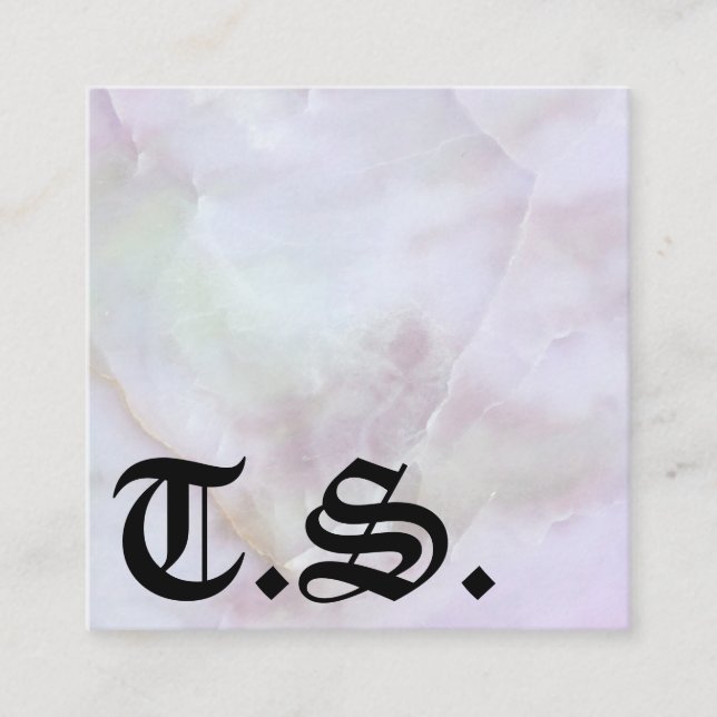 Cartão De Visita Quadrado Carta Preta Tradicional (Frente)