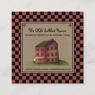 Cartão De Visita Quadrado Casa de Saltbox Primitiva da Rússia