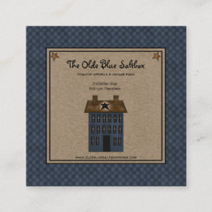 Cartão De Visita Quadrado Casa Saltbox Primitiva da Rússia no Kraft Sq