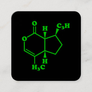Cartão De Visita Quadrado Catnip Nepetalactona Fórmula Química Molecular