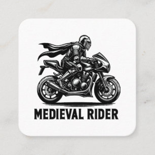 Cartão De Visita Quadrado Cavaleiro medieval