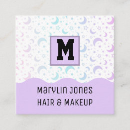 CARTÃO DE VISITA QUADRADO CELESTIAL HALLOWEEN