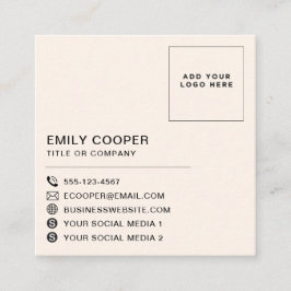 Cartão De Visita Quadrado Checker de superfície retrorreflector Logotipo da 